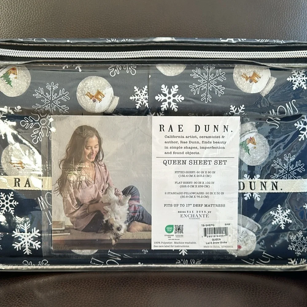 ❄️Rae Dunn Let It Snow Queen Sheet Set❄️